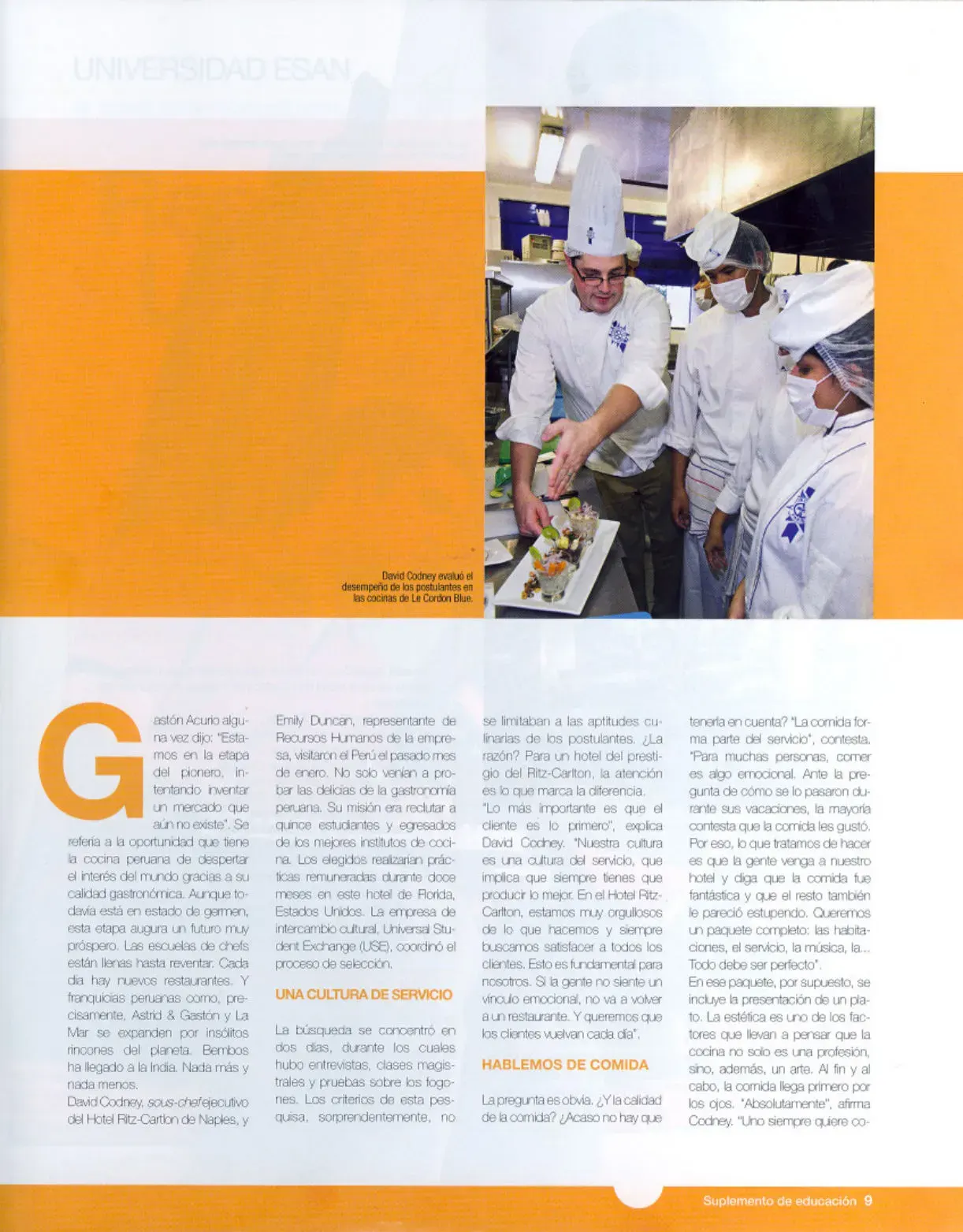 Quince chefs peruanos recibirán un entrenamiento profesional remunerado en uno de los mejores hoteles del mundo — Revista Cosas, 11/02/2010 (página 2 de 3)